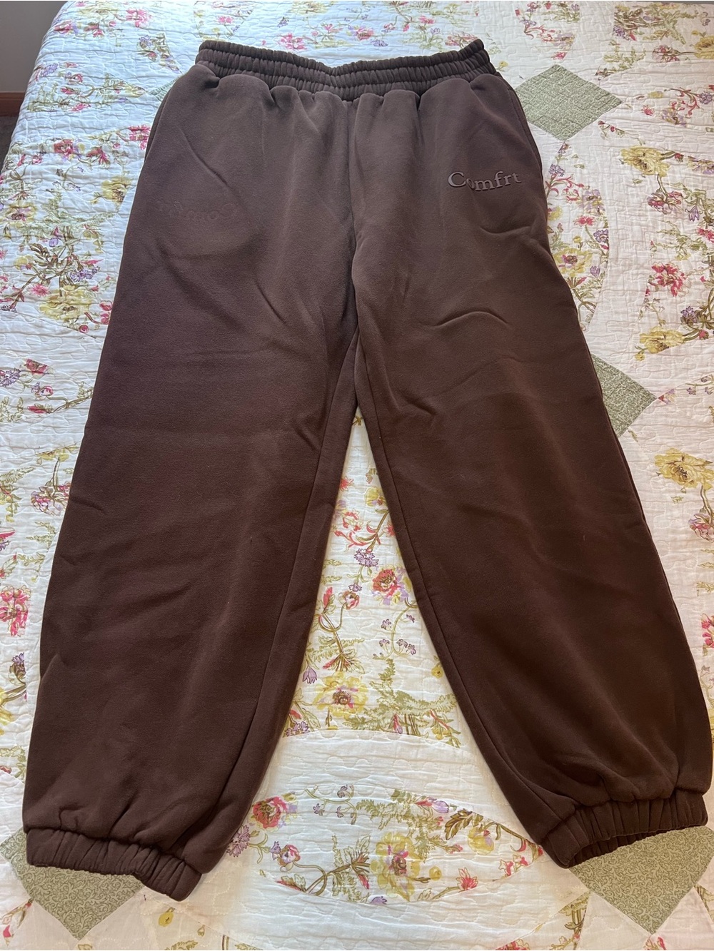 LComfrt Brown Heavyweight Fleece Sweatpants XL Oversized Joggers